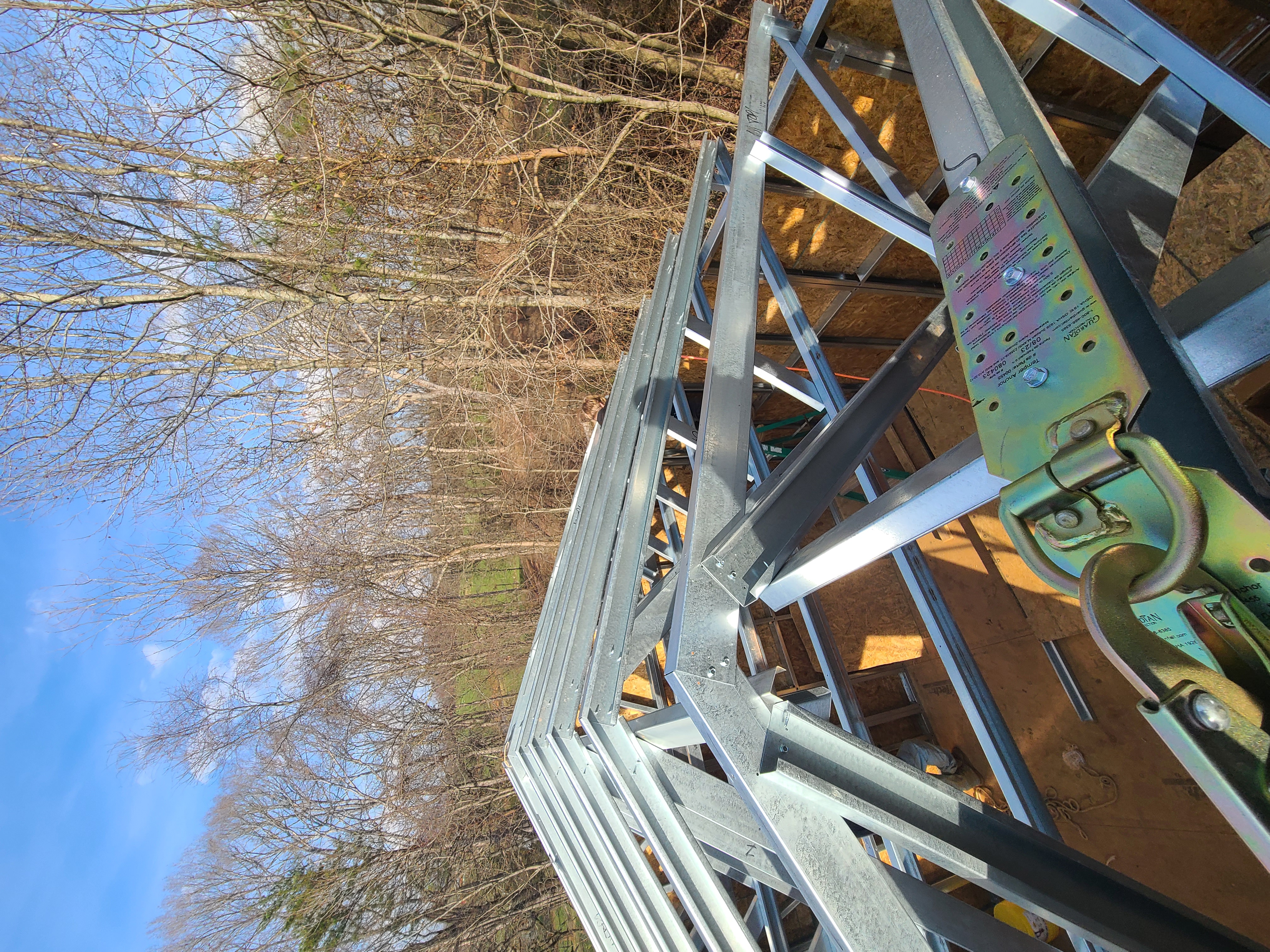 Galvanized steel roof truss system